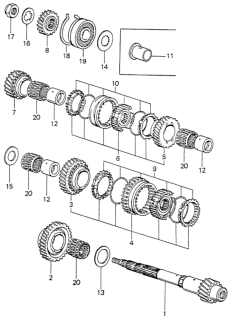 1982 Honda Civic MT Countershaft  - Countershaftgears Diagram