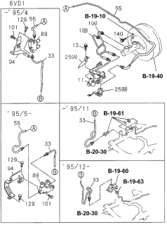 1995 Honda Passport Master Cylinder Brake Piping Diagram 1