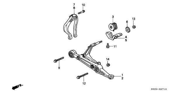 2000 Honda Civic Front Lower Arm Diagram