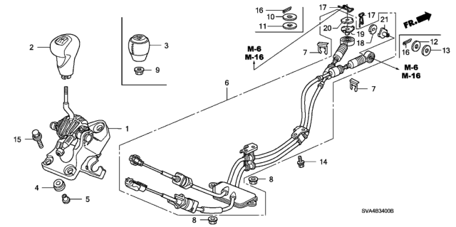 2006 Honda Civic Washer A, Shift Wire (1.6MM) Diagram for 90555-SNA-010