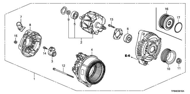 2015 Honda Crosstour Alternator (Csk30) Diagram for 31100-R53-A01