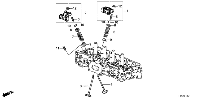 2016 Honda Civic Valve - Rocker Arm (2.0L) Diagram