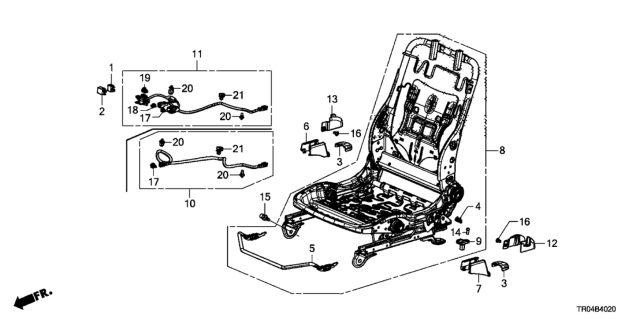 2012 Honda Civic Cover, L. FR. Seat Foot (Inner) *G69L* (RR) (PALE MOSS GRAY) Diagram for 81506-TR0-A01ZB