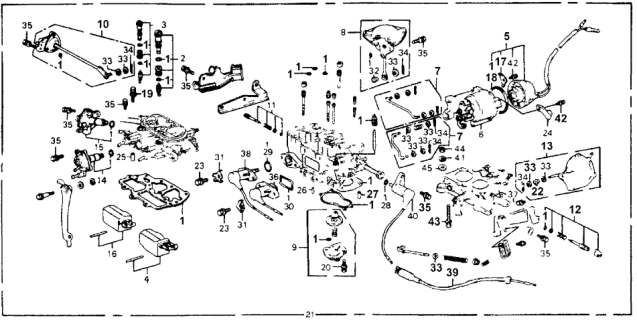 1978 Honda Accord Valve Assy., Sub-Solenoid Diagram for 16220-657-003