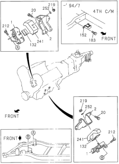 1996 Honda Passport Engine Mount (Front) Diagram