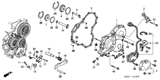 1998 Honda Accord Gasket, Driver Side Cover Diagram for 21812-P7Z-000