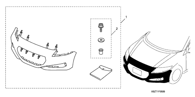 2016 Honda CR-Z 3 Door LX KA 6MT Nose Mask (Full) Diagram