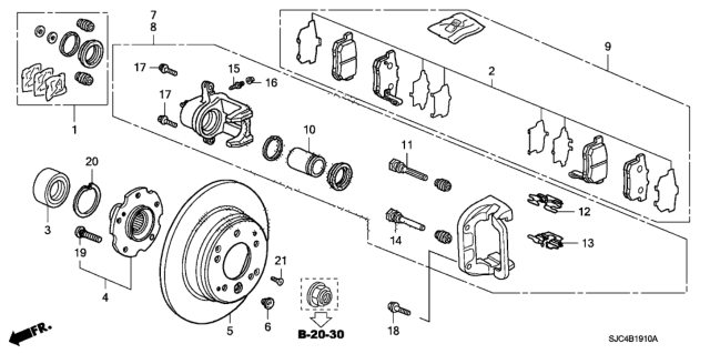 2007 Honda Ridgeline Rear Brake Diagram