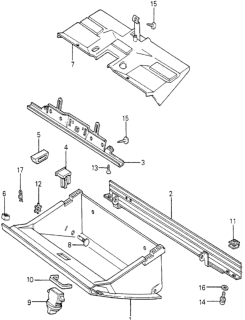 1979 Honda Accord 3 Door STD KH HMT Glove Compartment Diagram