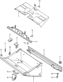 1980 Honda Accord Box Assembly, Glove (Rose Wine Red) Diagram for 66401-671-020ZF