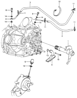 1980 Honda Civic HMT Oil Cooler Hose - Oil Strainer Diagram