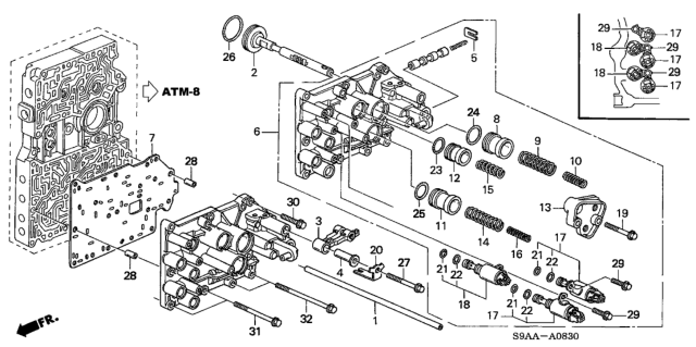 2006 Honda CR-V Servo Body Diagram