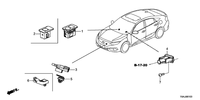 2019 Honda Civic A/C Sensor Diagram