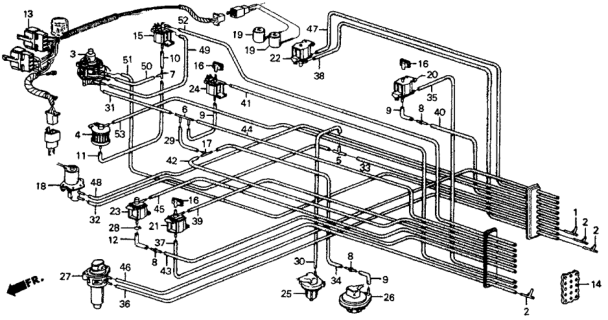 1984 Honda CRX AT No. 1 Tubing Diagram