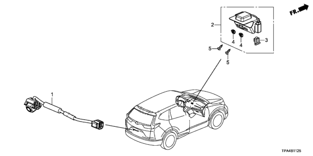 2021 Honda CR-V Hybrid GPS Antenna - Rearview Camera Diagram