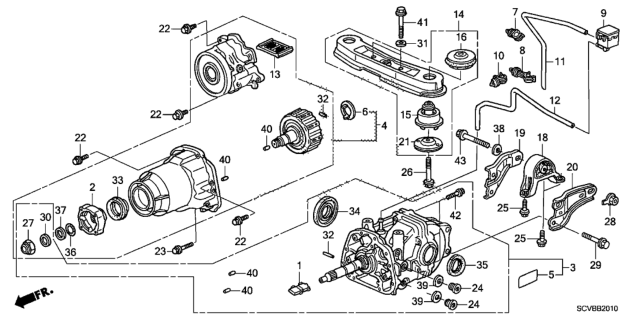 2011 Honda Element Rear Differential - Mount Diagram