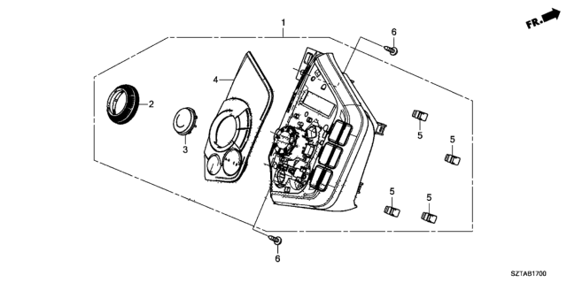 2016 Honda CR-Z Control Assy., Auto Air Conditioner *NH806L* (BLACK GUNMETAL PEARL) Diagram for 79600-SZT-A71ZA