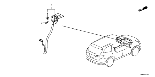 2018 Honda Pilot GPS Antenna Diagram