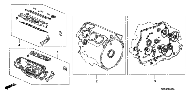 2007 Honda Accord Hybrid Gasket Kit Diagram