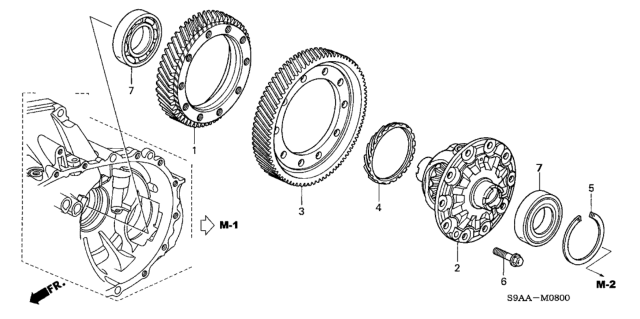 2006 Honda CR-V Differential Diagram