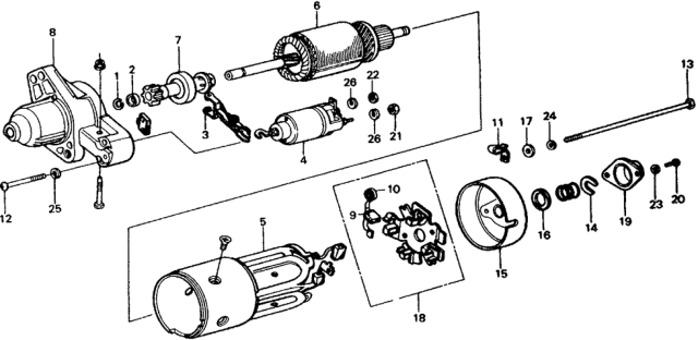 1978 Honda Civic Bolt, Through (Denso) Diagram for 31214-679-004