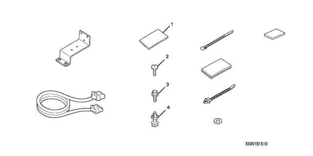 2008 Honda Pilot 5 Door EX (2WD) KA 5AT Attachment Kit (XM Ready) Diagram