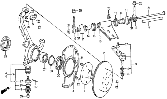 1983 Honda Prelude Bearing, Front Wheel (Nippon Seiko) Diagram for 91051-689-023