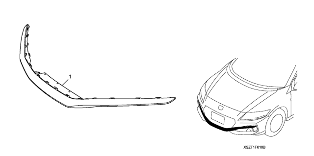 2016 Honda CR-Z 3 Door LX KA CVT Front Bumper Garnish Diagram