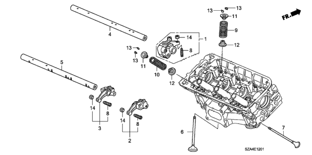 2009 Honda Pilot Valve - Rocker Arm (Rear) Diagram