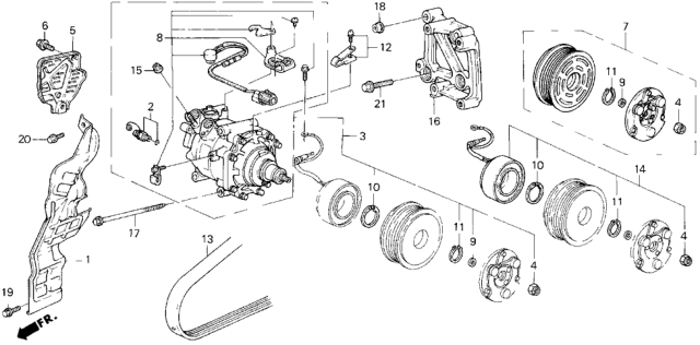 1993 Honda Prelude Bolt-Washer (6X12) Diagram for 90003-P13-000