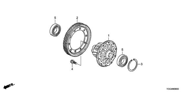 2017 Honda Civic MT Differential Diagram