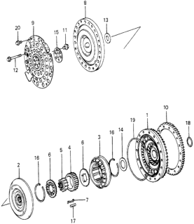 1979 Honda Accord Pump, Torque Converter Diagram for 26210-689-900