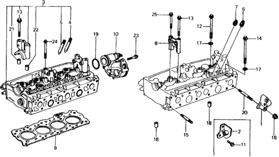 1976 Honda Civic Cylinder Head Diagram