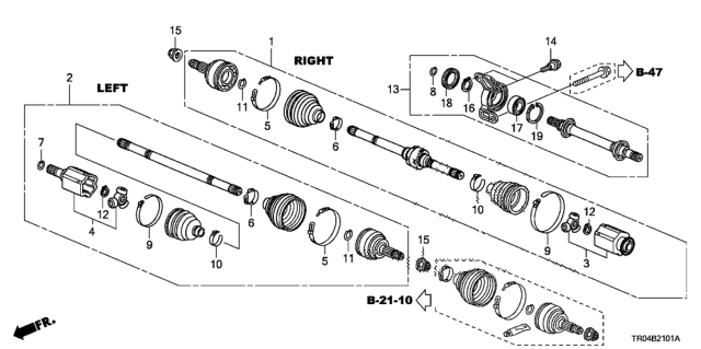 2012 Honda Civic Driveshaft - Half Shaft (1.8L) Diagram 2