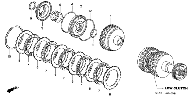 2004 Honda CR-V Guide, Low Clutch Diagram for 22510-PPV-A02