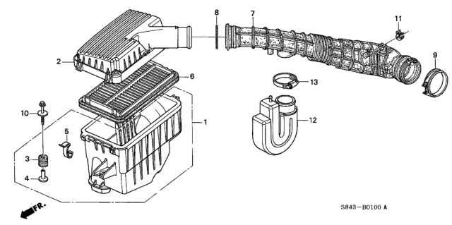 1999 Honda Accord Air Cleaner Diagram