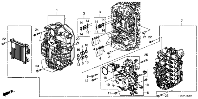2018 Honda Accord Connector, Waterproof (45P 040F) Diagram for 91715-5MX-A01