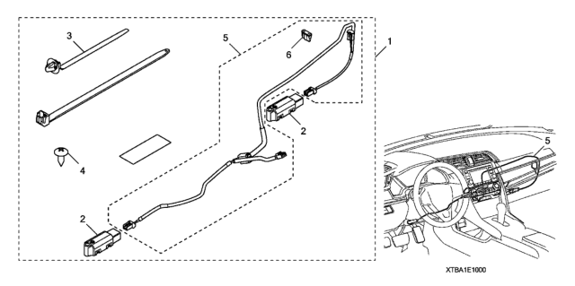 2021 Honda Civic 5 Door EX KA CVT Ambient Interior Illumination (Blue) Diagram