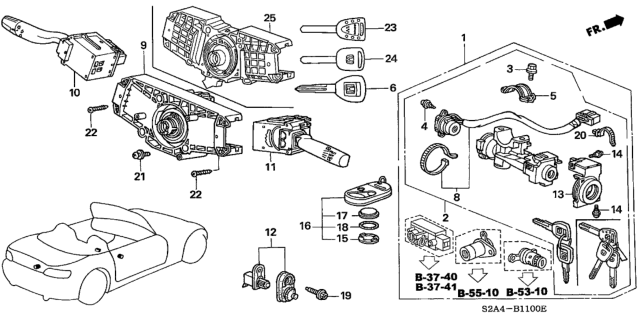 2004 Honda S2000 Combination Switch Diagram