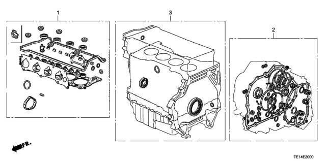 2012 Honda Accord Gasket Kit, Cylinder Head Diagram for 06110-R44-A00