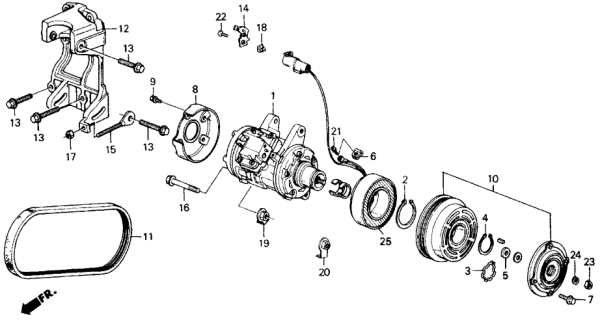1989 Honda Accord Washer A, Plate Diagram for 38813-PH1-003