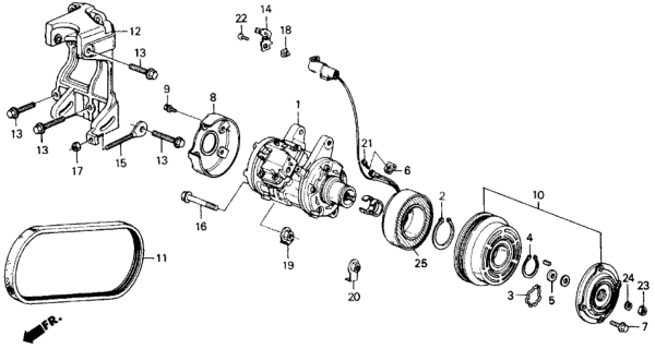 1989 Honda Accord Washer C, Plate Diagram for 38815-PH1-003