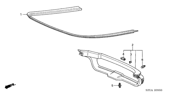 2005 Honda Insight Tailgate Lining Diagram