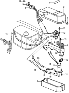 1981 Honda Prelude 5MT Control Box - Tube Diagram 2