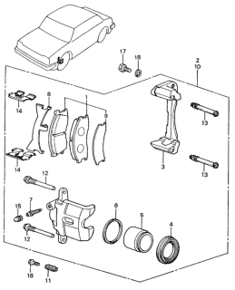 1982 Honda Civic Seal, Piston Diagram for 45217-663-671