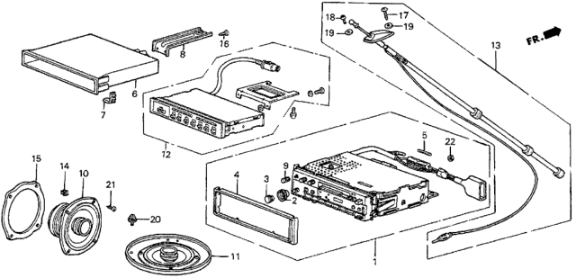 1983 Honda Prelude 2 Door DX KH 5MT Radio Diagram