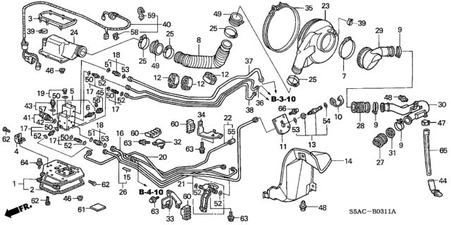 2005 Honda Civic Fuel Tank Components Diagram