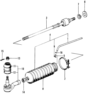 1975 Honda Civic 3 Door ** (1200) ** HMT Tie Rod Diagram