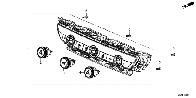 2018 Honda Accord Knob, Dial (A) Diagram for 79611-TVA-A01
