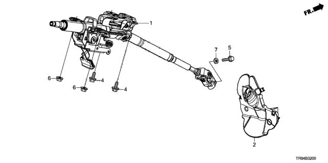 2012 Honda Civic Cover, Steering Joint (Driver Side) Diagram for 53320-TR0-A00